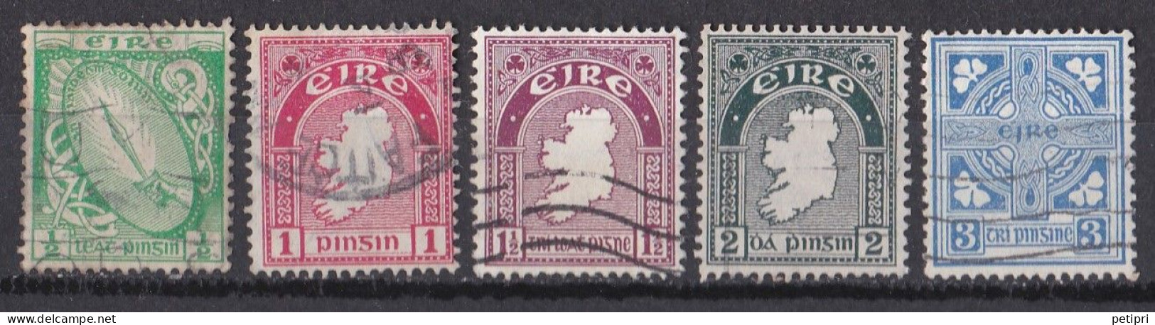 Irlande - 1922  37 - état Libre -   Y&T  N ° 40  79  80  81  83  Oblitéré - Oblitérés