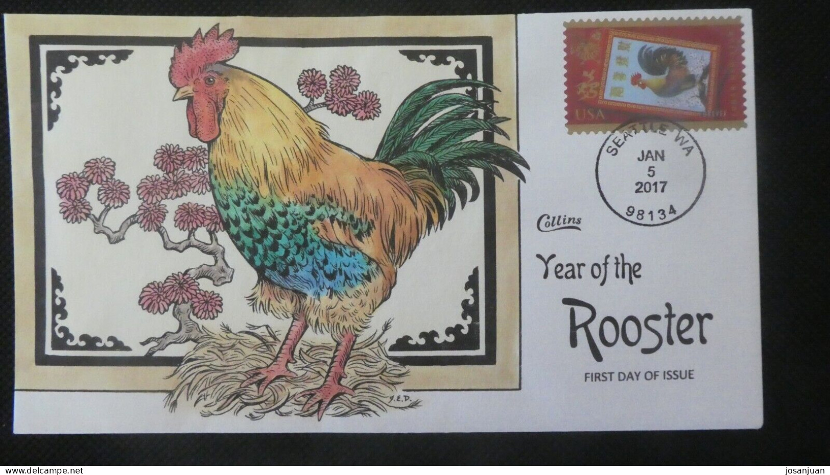 US 5154 Collins FDC Year Of Rooster Chinese New Year 2017 - 2011-...