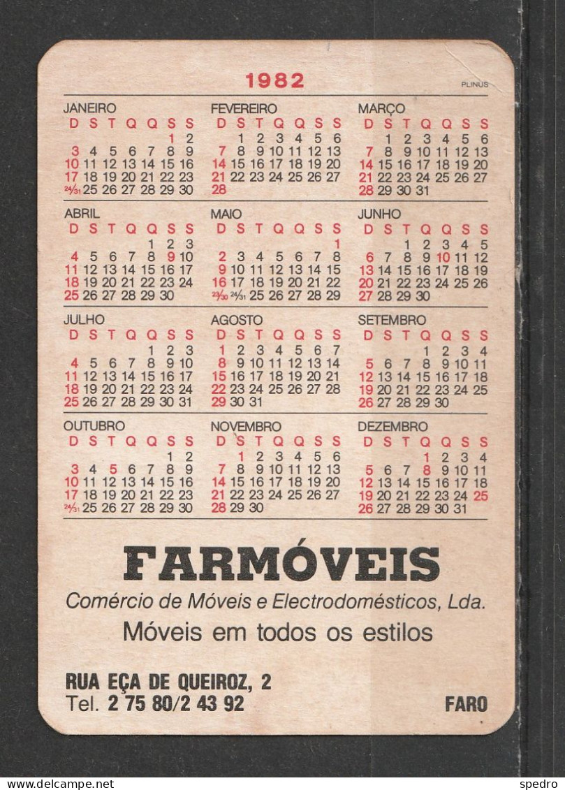 Portugal 1982 Calendário Bolso FARMOVEIS Faro Calendar Calendrier Meubles Furnitur Children Crianças - Petit Format : 1981-90
