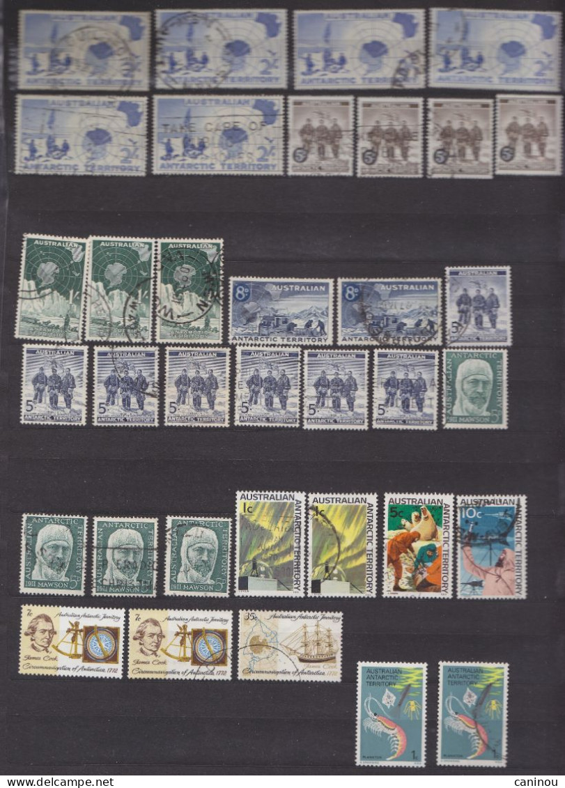 ANTARCTIQUE AUSTRALIEN COLLECTION LOT 105 TIMBRES NEUFS ET OBLITERES - Verzamelingen & Reeksen