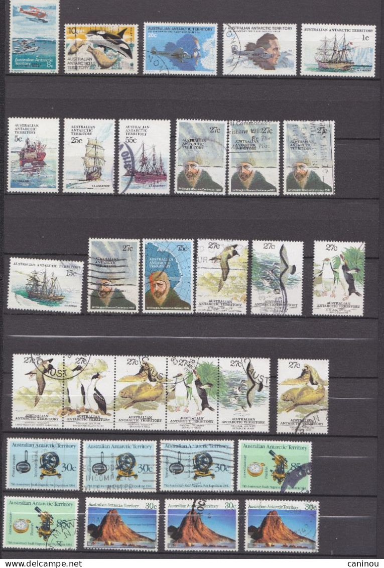 ANTARCTIQUE AUSTRALIEN COLLECTION LOT 105 TIMBRES NEUFS ET OBLITERES - Collections, Lots & Séries