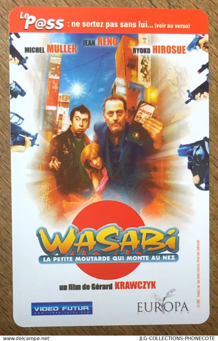 VIDEO FUTUR LE P@SS WASABI JEAN RENO PAS TELECARTE TELEFONKARTE SCHEDA TARJETA PHONECARD PREPAID PREPAYÉE - Abonnement