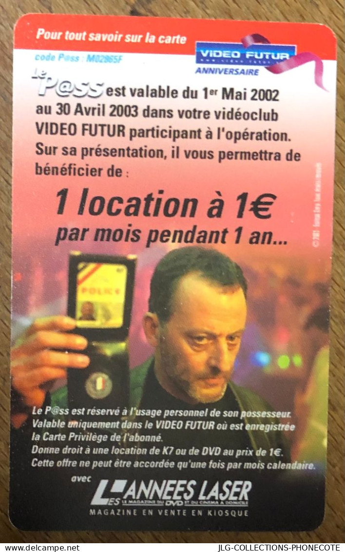 VIDEO FUTUR LE P@SS WASABI JEAN RENO PAS TELECARTE TELEFONKARTE SCHEDA TARJETA PHONECARD PREPAID PREPAYÉE - Abonnement