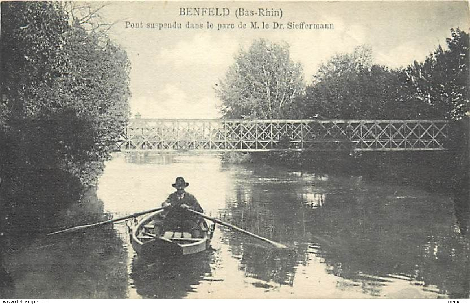 -dpts Div -ref-BL587- Bas Rhin - Benfeld - Pont Suspendu Dans Le Parc De M. Le Dr Sieffermann - Voir Description - - Benfeld