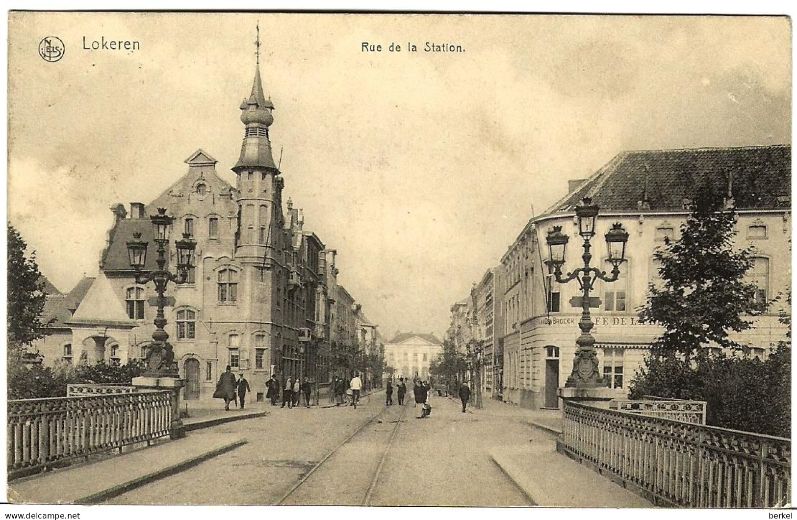 LOKEREN RUE DE LA STATION 1915 FELDPOST ZELDZAAM Nr 1378 D1 - Lokeren