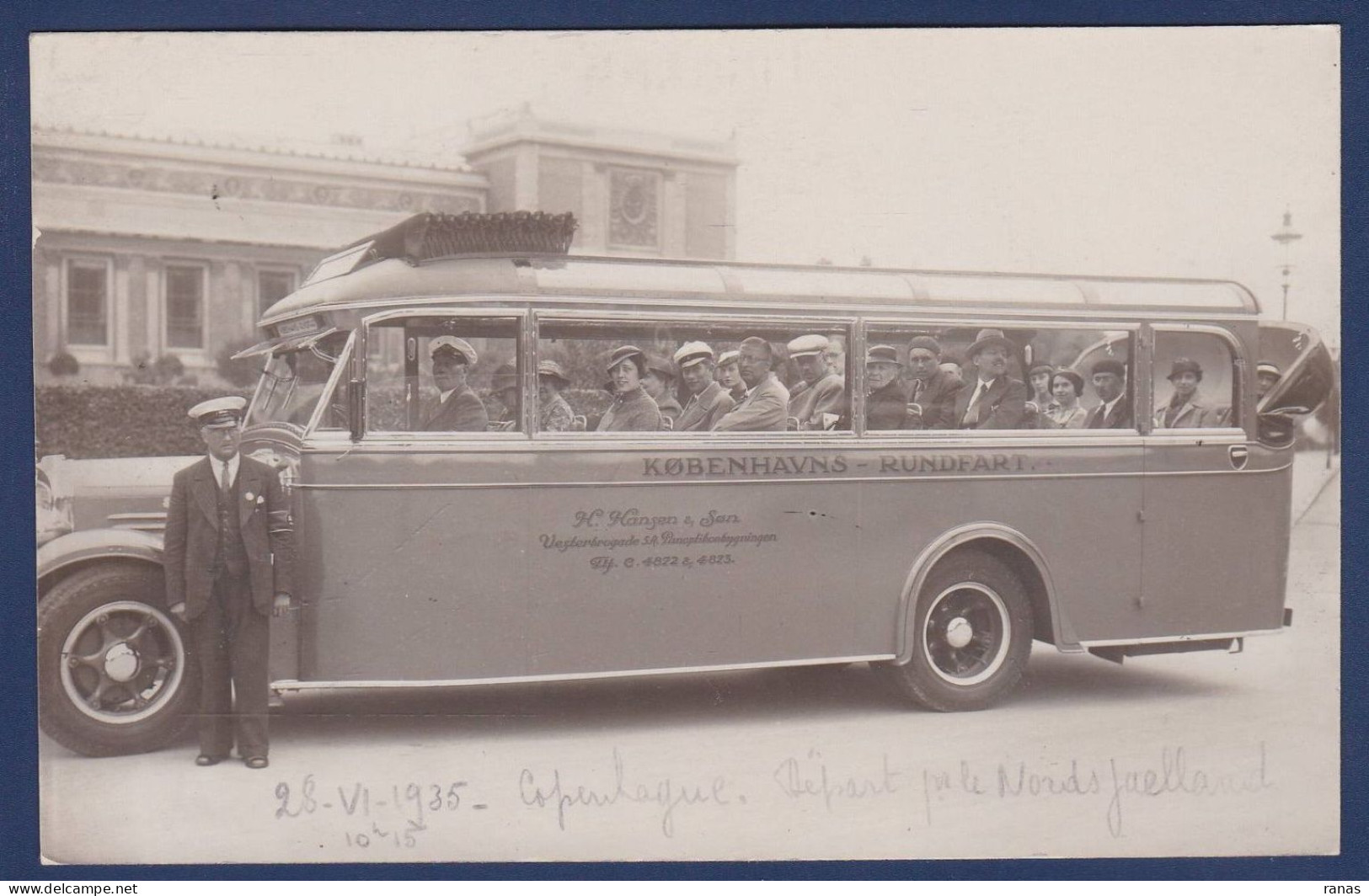 CPA Danemark Copenhague Car Courrier Carte Photo Non Circulé - Denmark