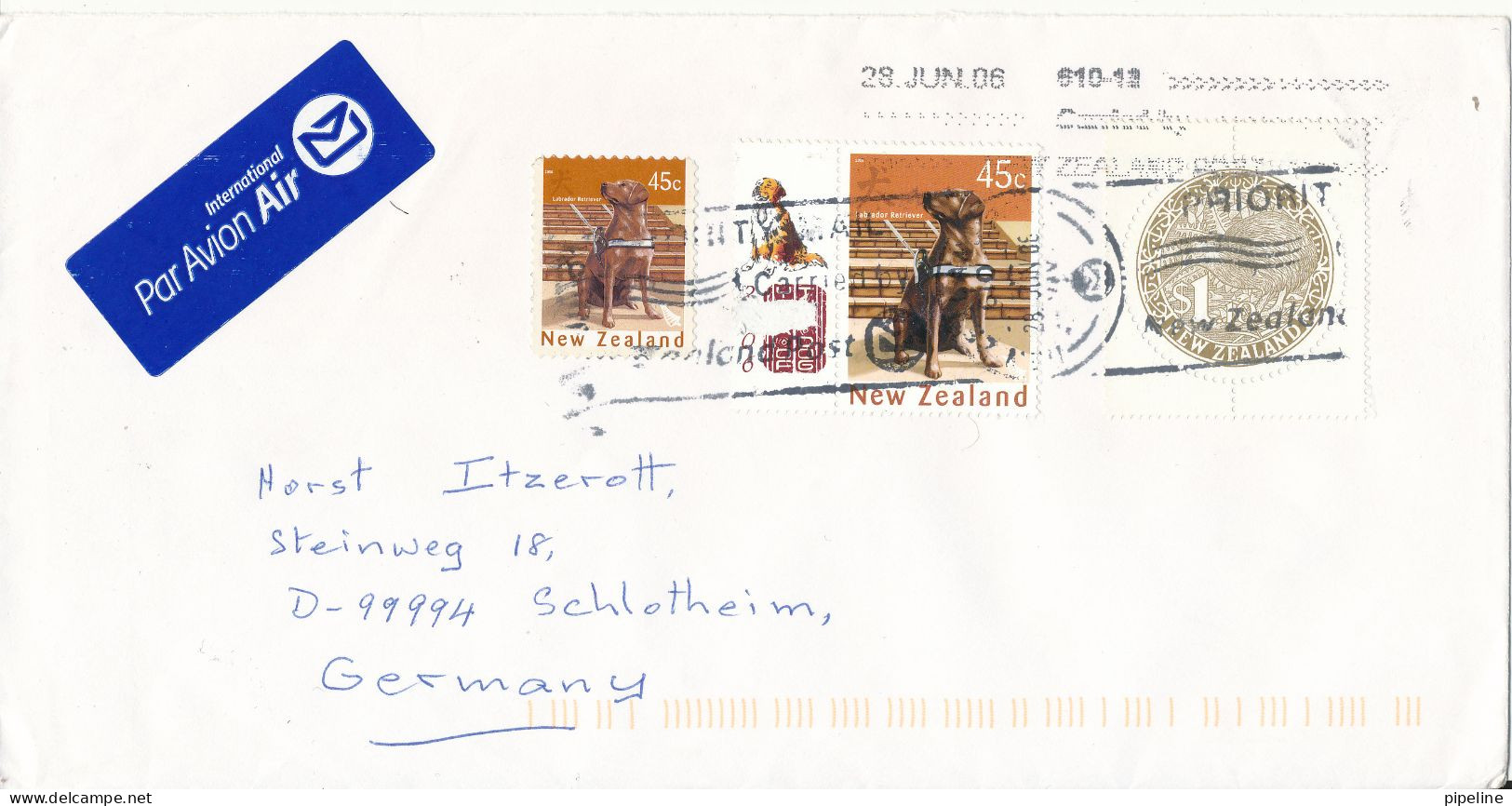 New Zealand Cover Sent Air Mail To Germany 28-6-2008 Topic Stamps - Briefe U. Dokumente