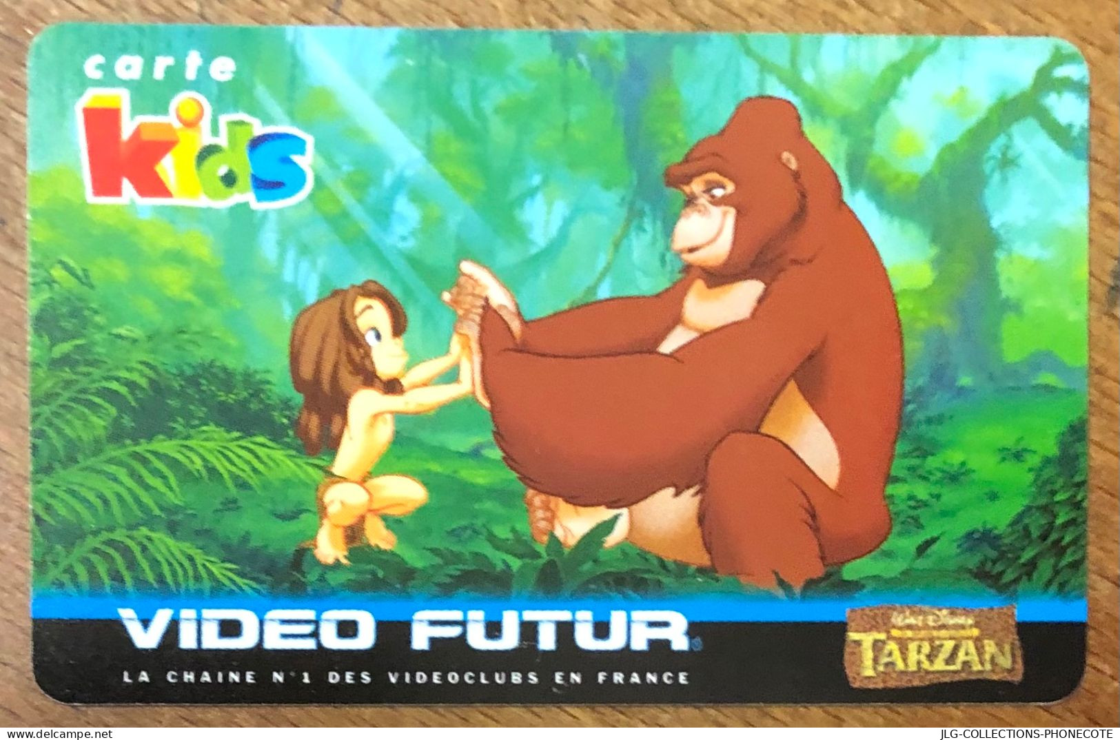 VIDEO FUTUR CARTE KIDS TARZAN DISNEY PAS TELECARTE TELEFONKARTE SCHEDA TARJETA PHONECARD PREPAID PREPAYÉE CARD - Kids