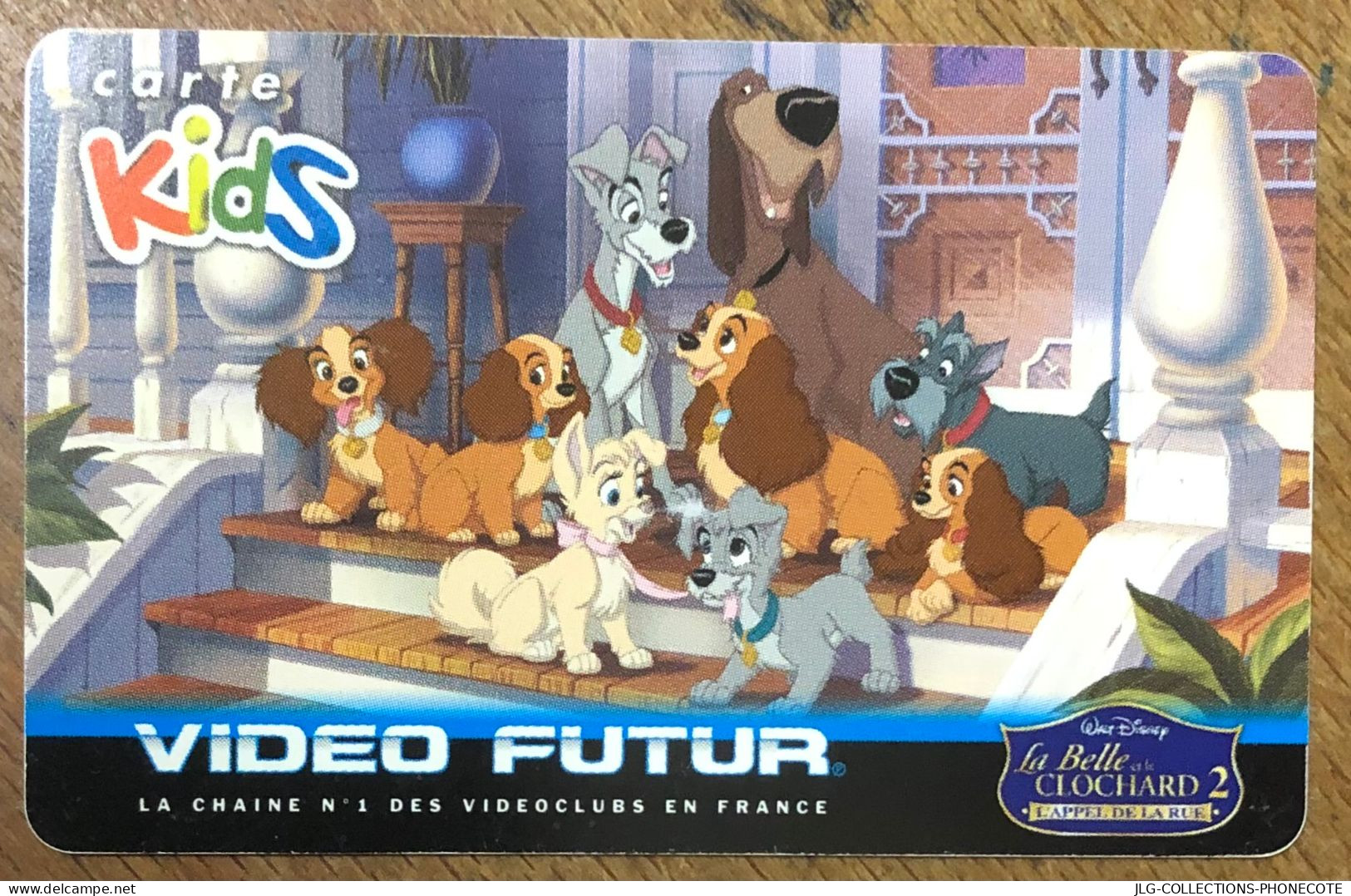 VIDEO FUTUR CARTE KIDS LA BELLE ET LE CLOCHARD DISNEY PAS TELECARTE TELEFONKARTE SCHEDA TARJETA PHONECARD PREPAID CARD - Kids