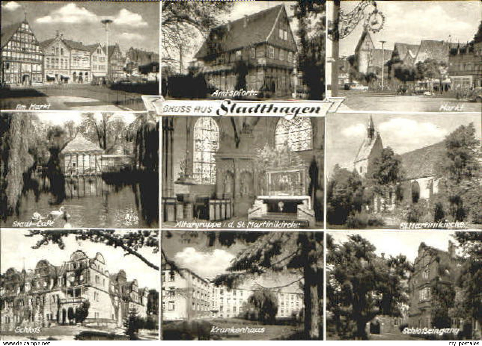 70083725 Stadthagen Stadthagen Markt Cafe Schloss Kirche  O Stadthagen - Stadthagen