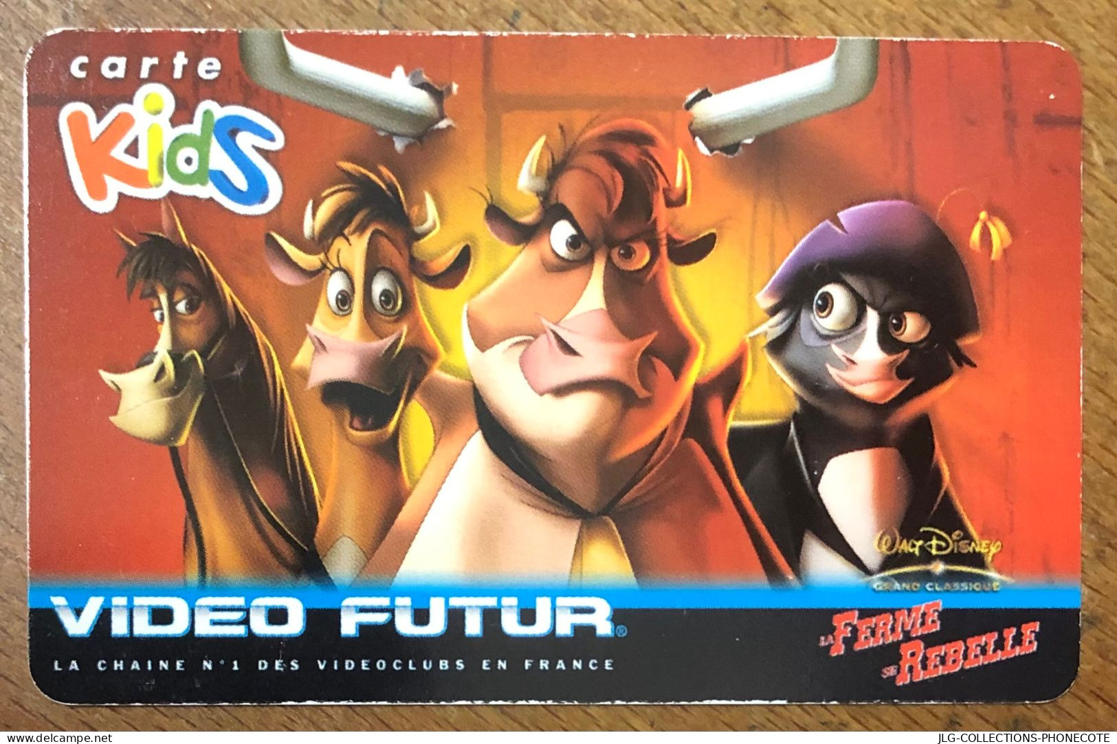 VIDEO FUTUR CARTE KIDS LA FERME REBELLE DISNEY PAS TELECARTE TELEFONKARTE SCHEDA TARJETA PHONECARD PREPAID PREPAYÉE CARD - Kids