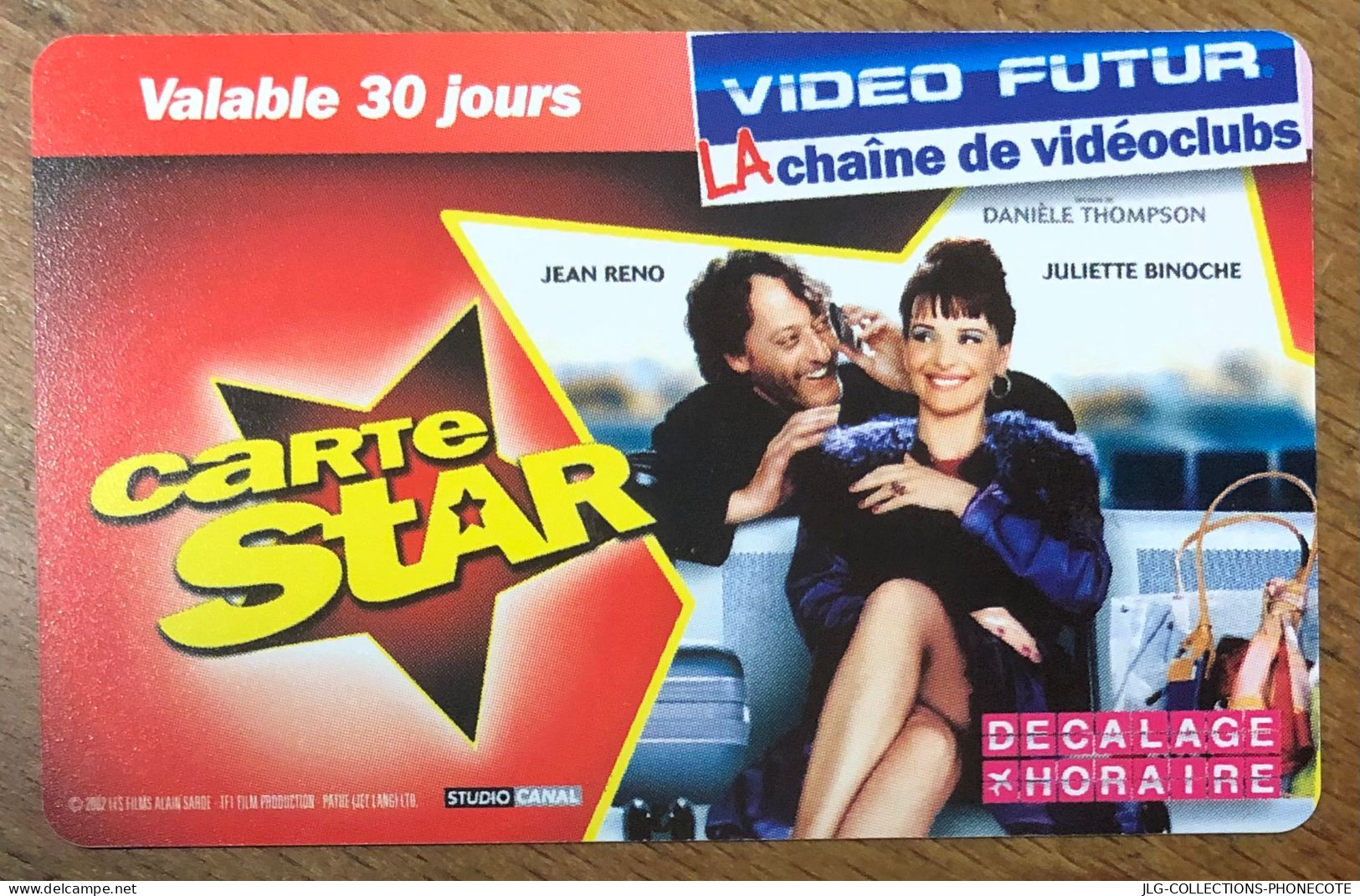 VIDEO FUTUR CARTE STAR DECALAGE HORAIRE CINEMA FILM PAS NO TELECARTE TELEFONKARTE SCHEDA TARJETA PHONECARD PREPAID CARD - Abbonamento