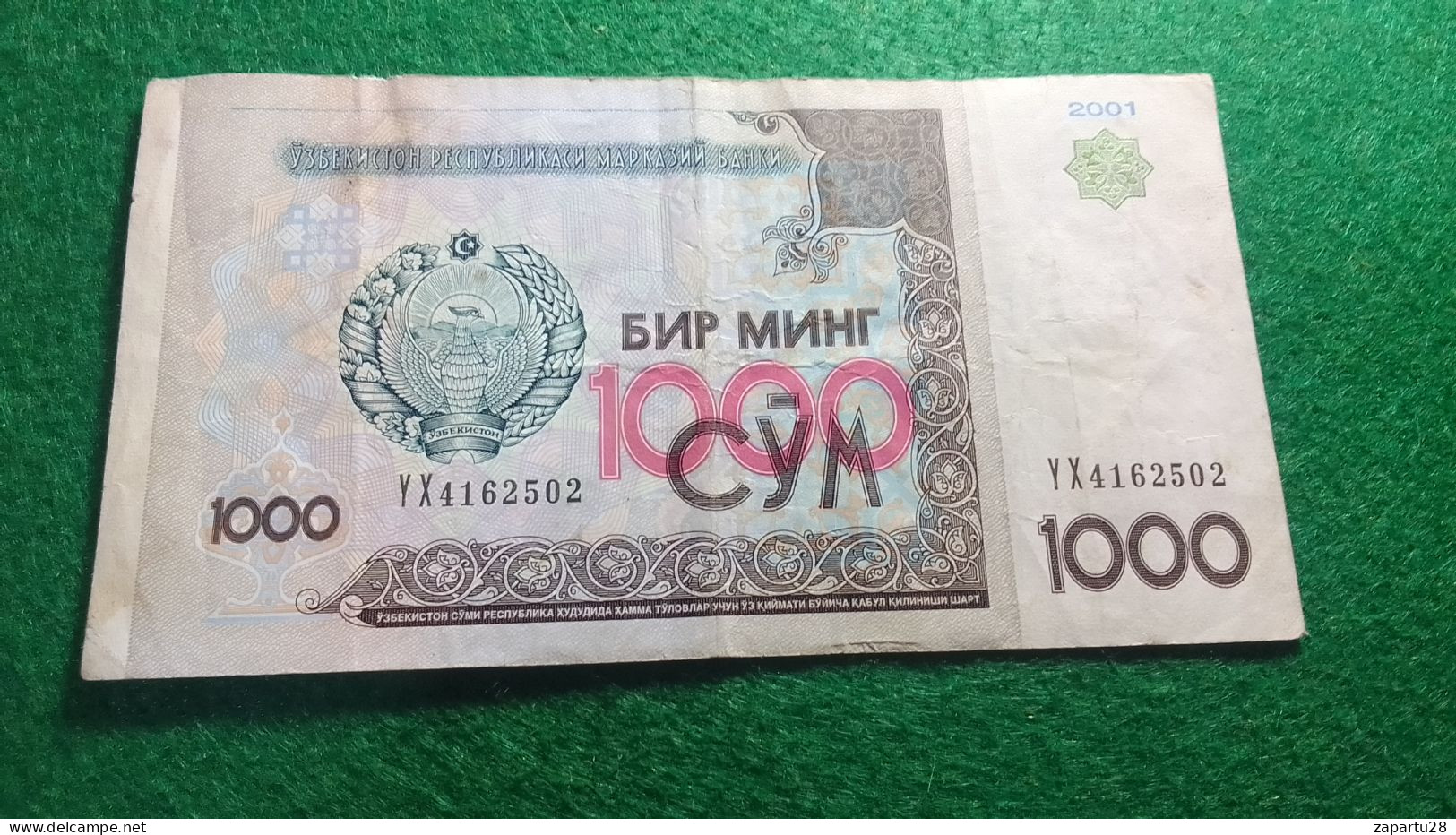 ÖZBEKİSTAN-         1000      SOM      UNC - Uzbekistán