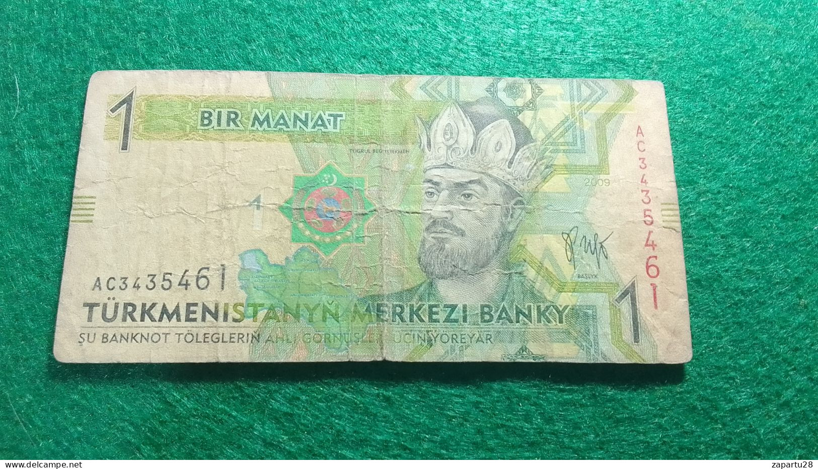 TÜRKMENİSTAN-         1     MANAT           F - Turkménistan