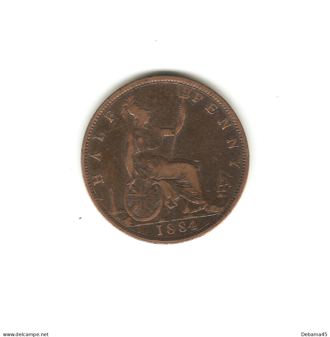 244/ Grande-Bretagne : Victoria : 1/2 Penny 1884 - Otros & Sin Clasificación