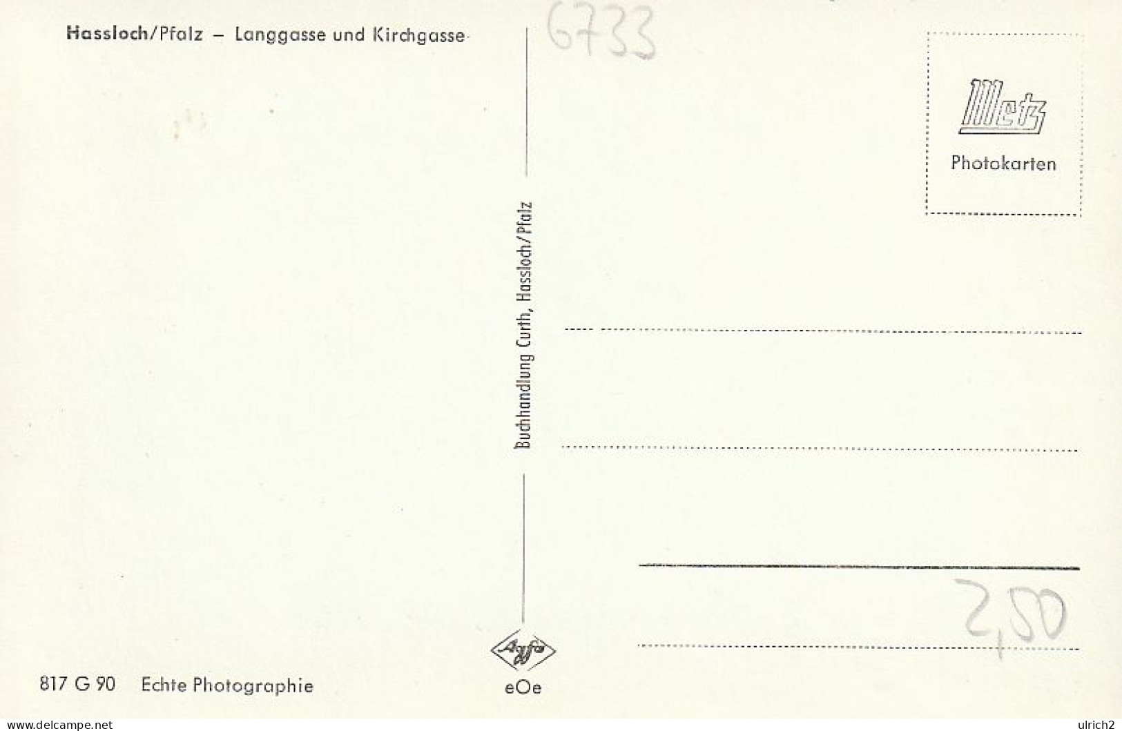 AK Hassloch - Langgasse Und Kirchgasse - Ca. 1930 (66212) - Hassloch