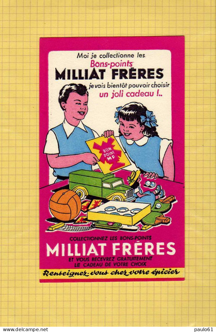 BUVARD :MILLIAT FRERES  Cadeaux Jouets Divers  Rouge - Süssigkeiten & Kuchen