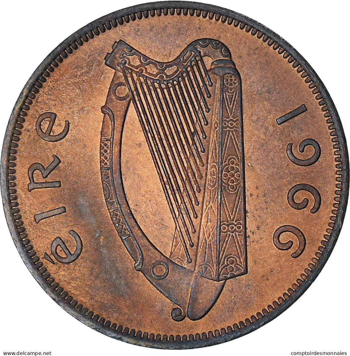 Irlande, Penny, 1966, SPL+, Bronze, KM:11 - Irlande