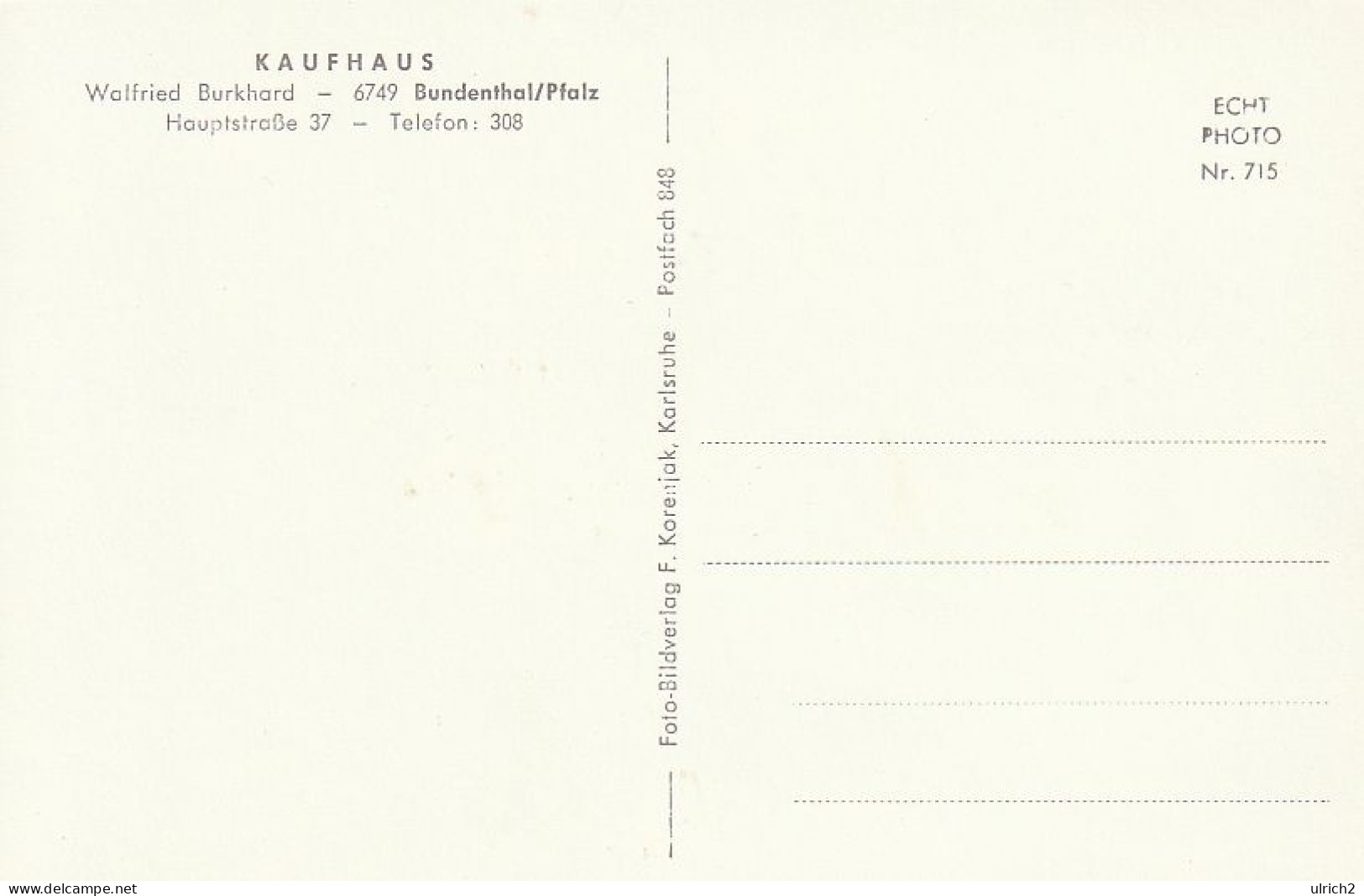 AK Bundenthal - Mehrbildkarte - Ca. 1930-50  (66213) - Dahn