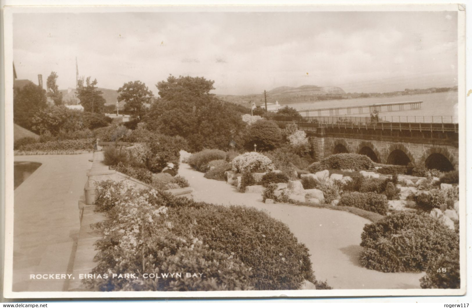 Rockery, Eirias Park, Colwyn Bay, 1939 Postcard - Denbighshire