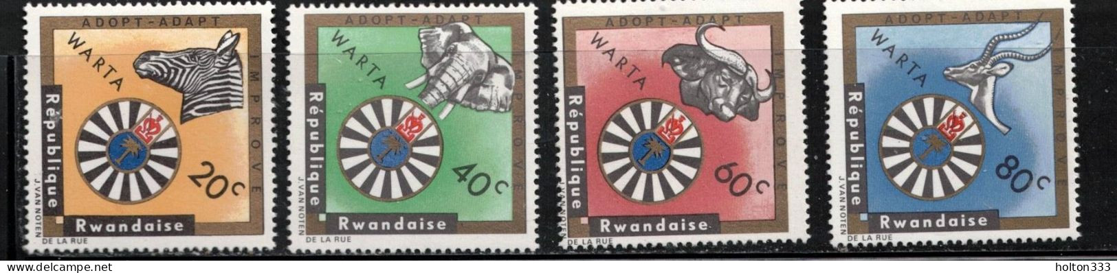 RWANDA Scott # 219-22 MNH - Gebruikt