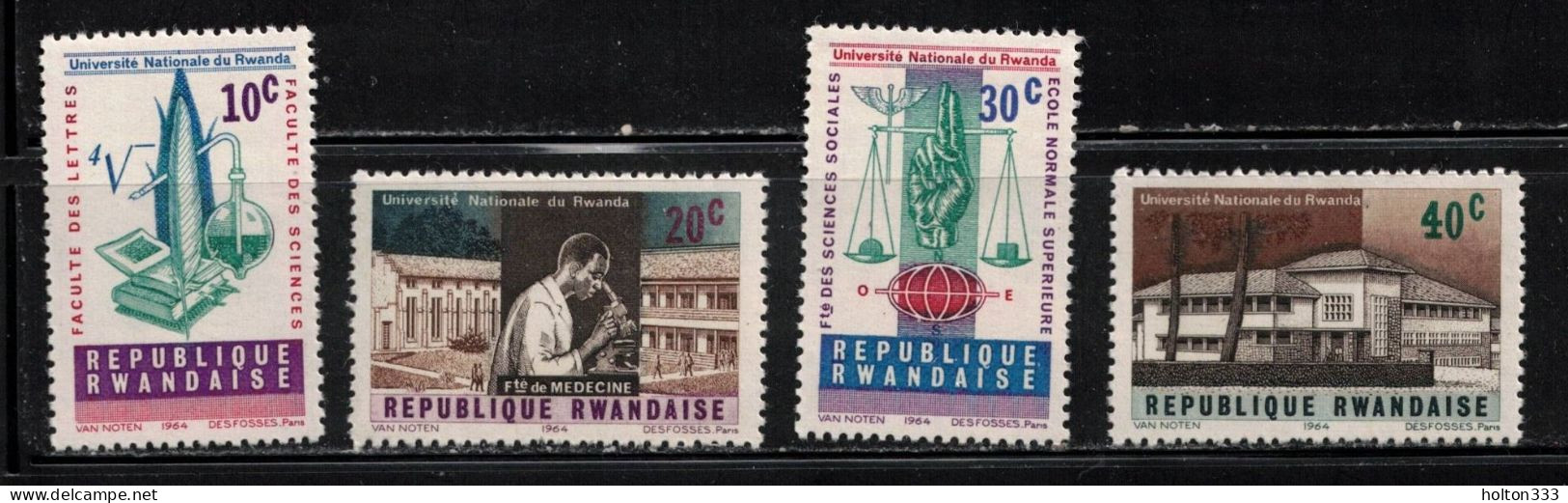 RWANDA Scott # 84-7 MNH - Usados