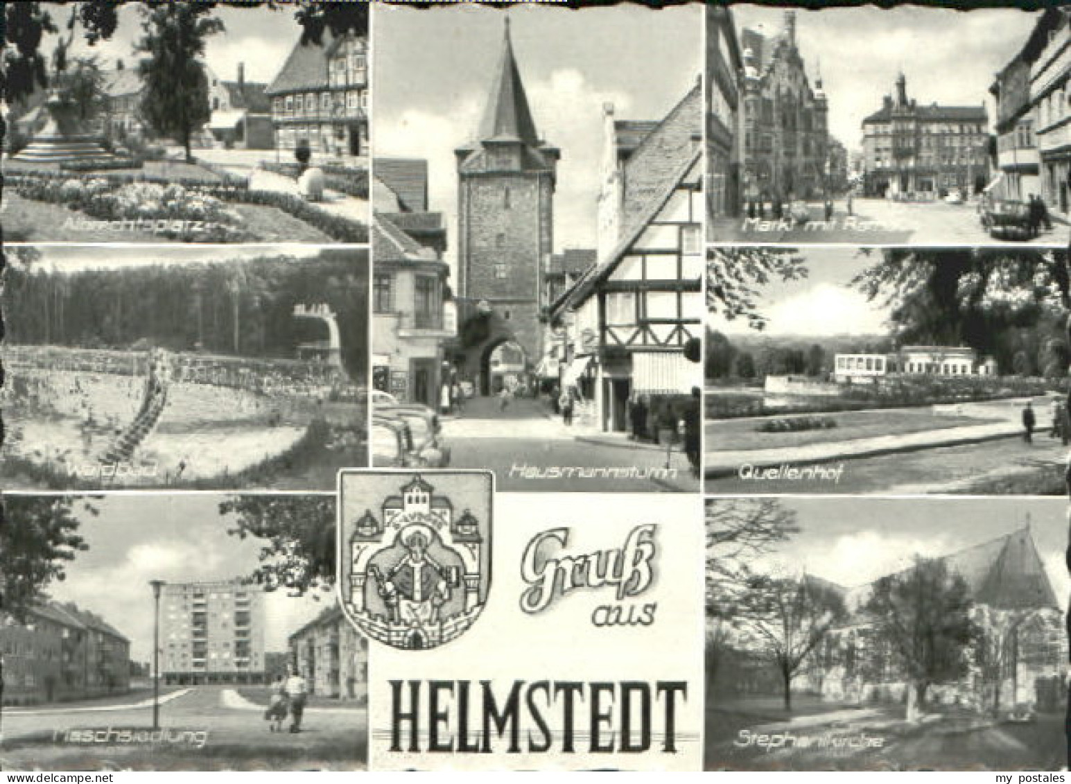 70080985 Helmstedt Helmstedt Markt Rathaus Platz Kirche  X 1960 Helmstedt - Helmstedt