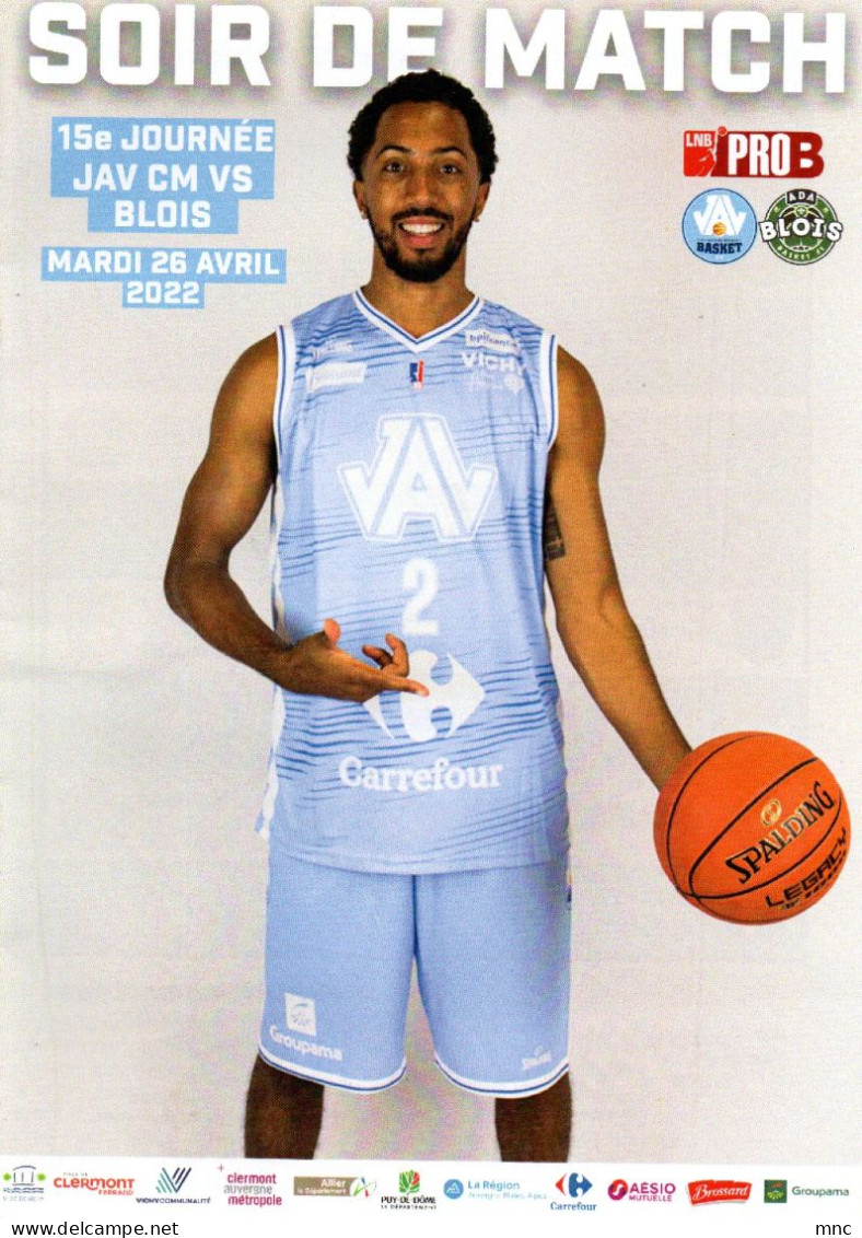 Programme Basket Pro B  JA VICHY / BLOIS Du 26 Aril 2022 - Uniformes, Recordatorios & Misc