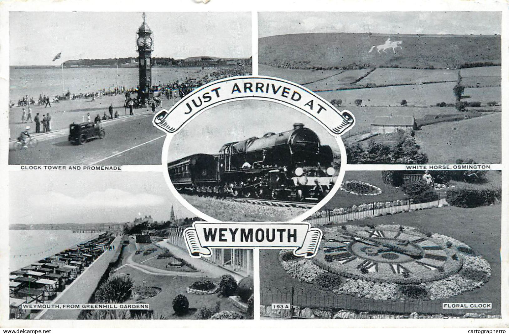 Postcard United Kingdom England Weymouth, Dorset Clocktower Train - Weymouth