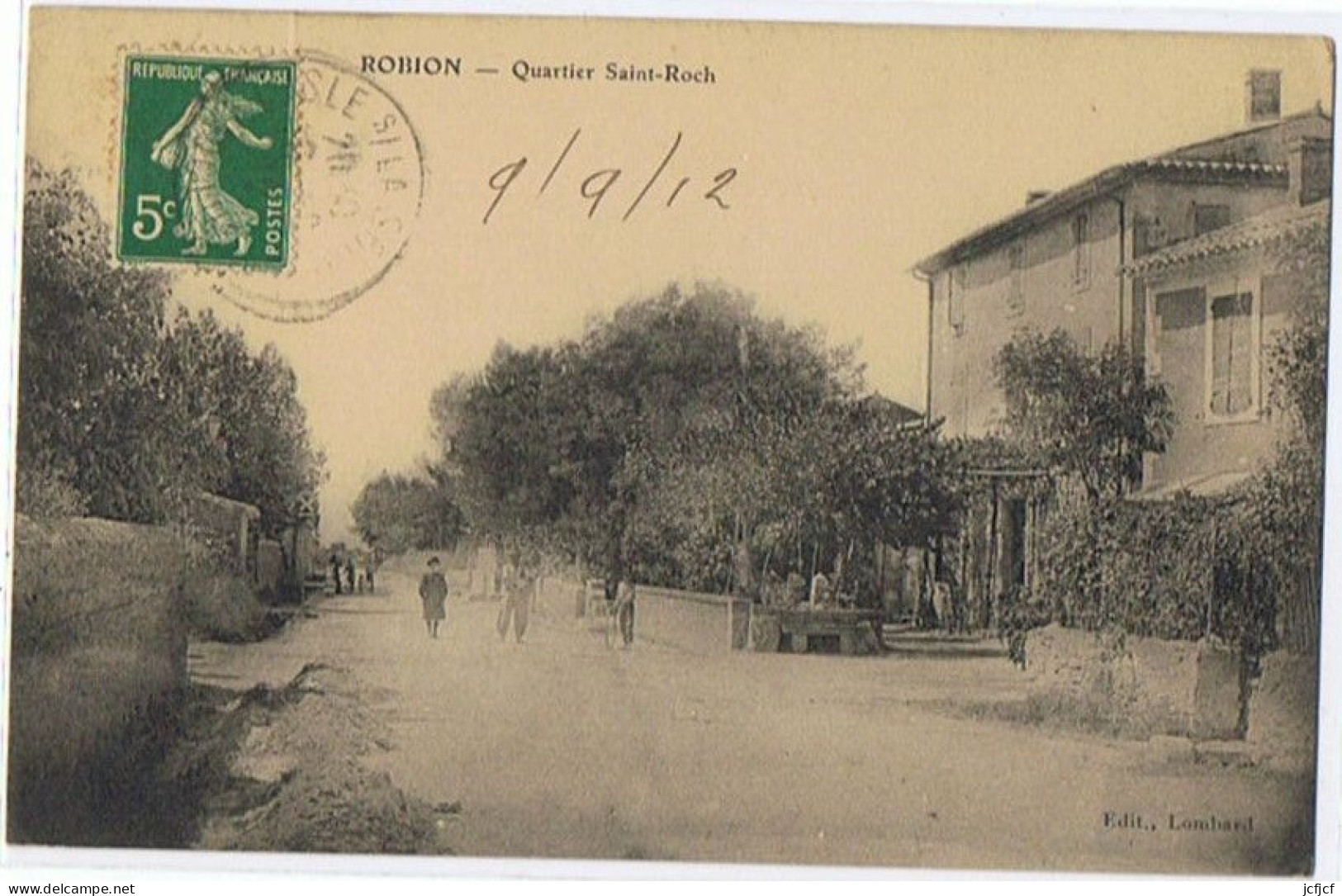 Cpa..84..ROBION..VAUCLUSE..QUARTIER SAINT ROCH - Robion