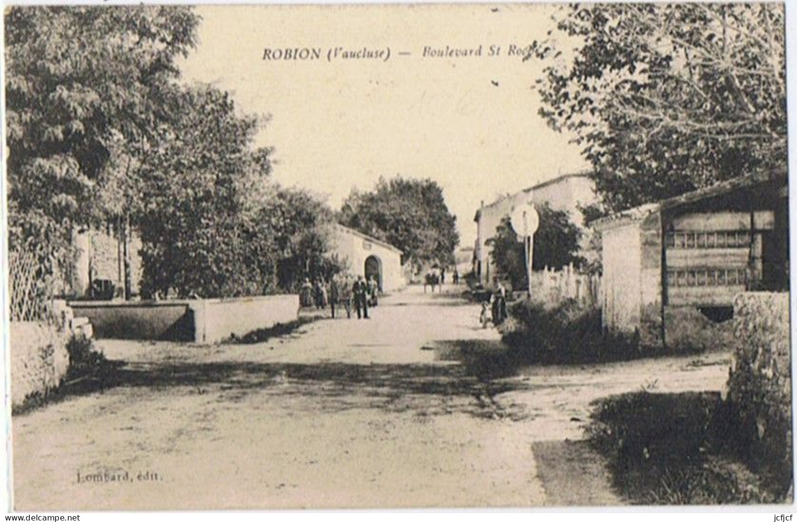Cpa..84..ROBION..VAUCLUSE..BOULEVARD ST ROCH - Robion