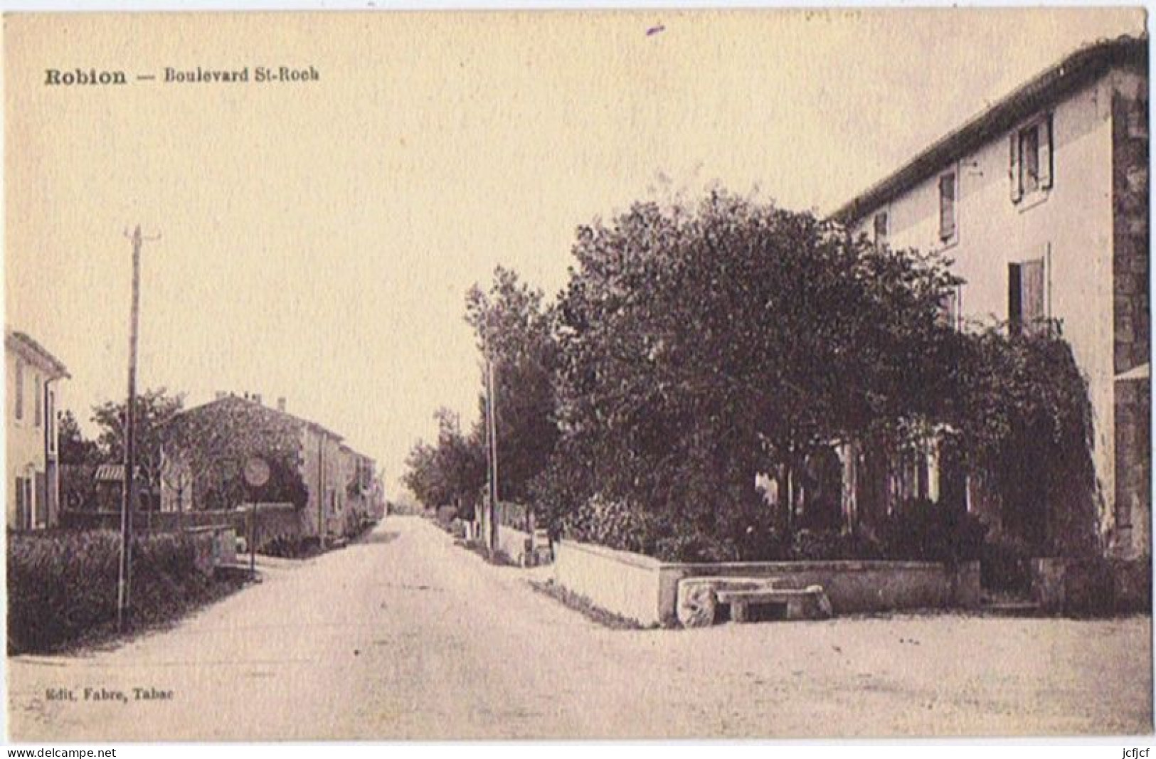 Cpa..84..ROBION..VAUCLUSE..BOULEVARD ST ROCH - Robion