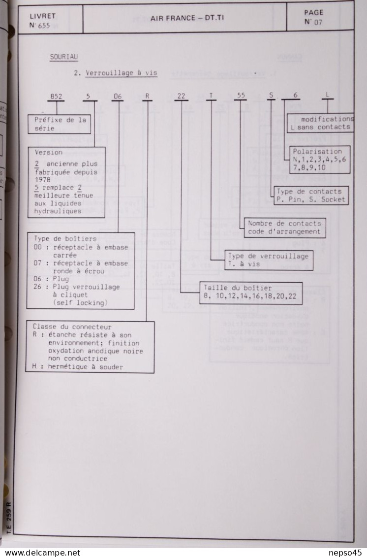 Brochure.Air France.Centre d'Instruction Connecteurs NAS 1599.