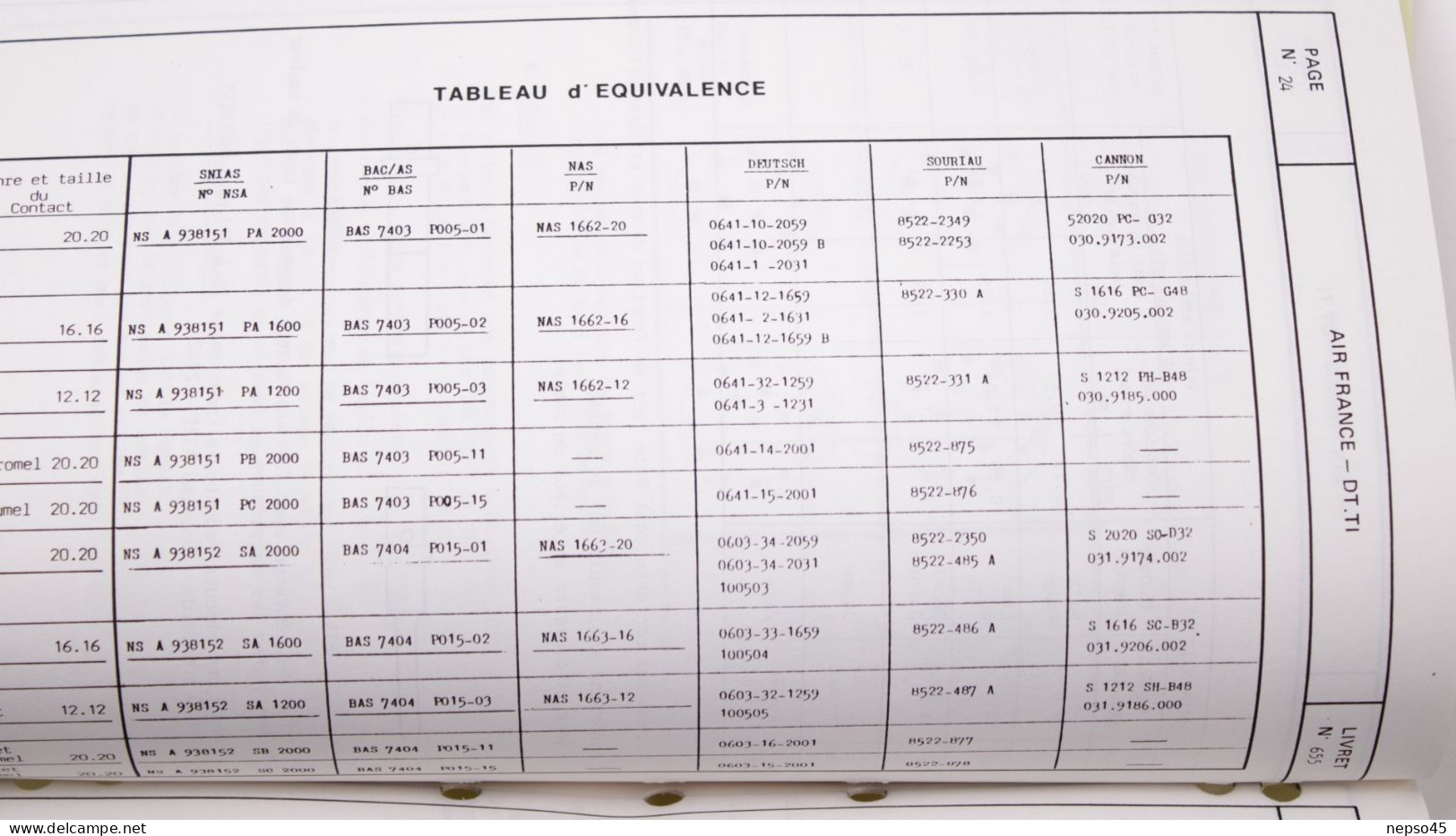 Brochure.Air France.Centre d'Instruction Connecteurs NAS 1599.