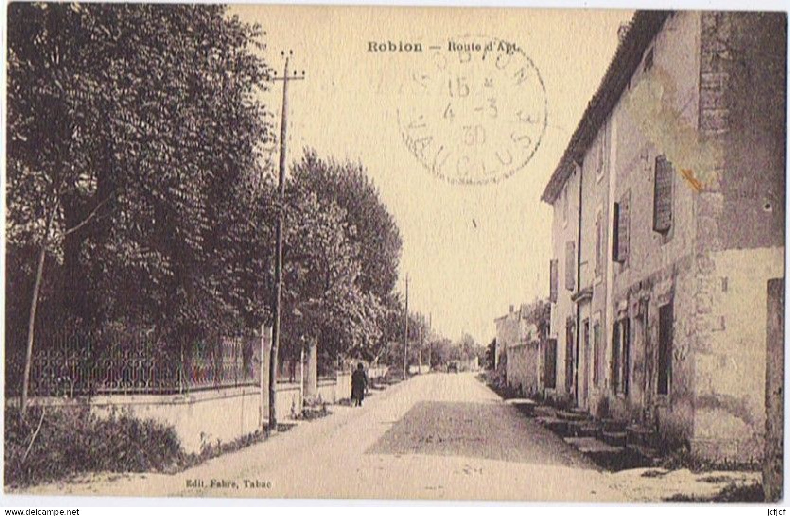 Cpa..84..ROBION..VAUCLUSE..ROUTE D'APT - Robion