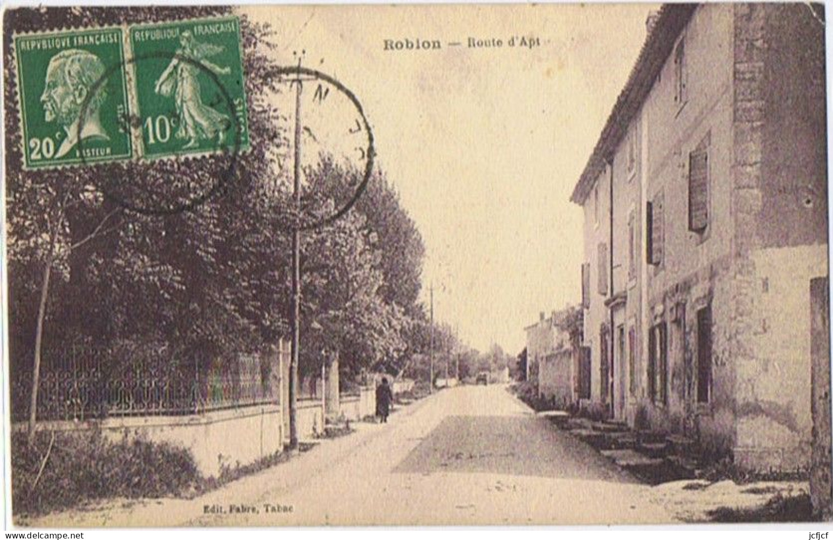 Cpa..84..ROBION..VAUCLUSE..ROUTE D'APT - Robion