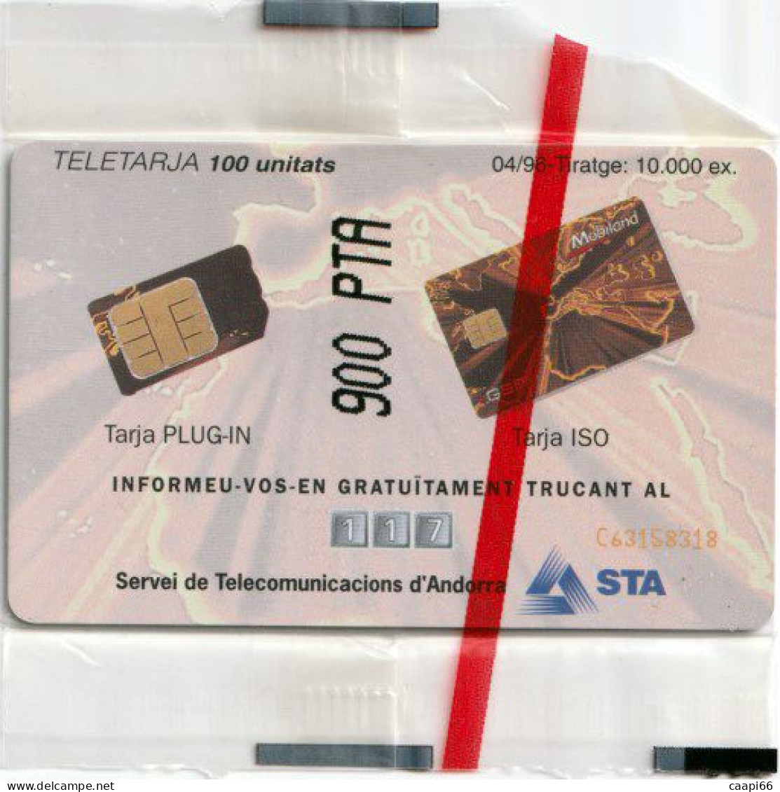 Andorre - Télécarte 100U - NSB - Mobiland -1er Anniversari - Andorra