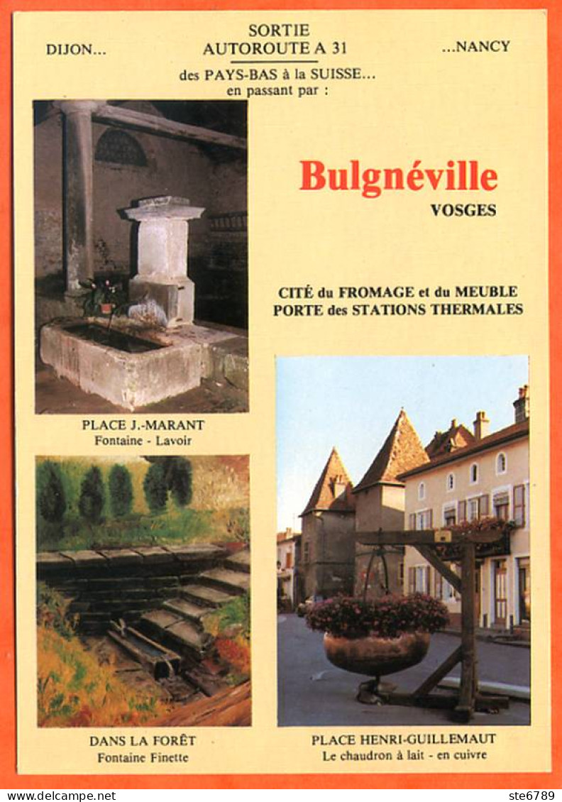 88 BULGNEVILLE Multivues Cité Du Meuble Et Du Fromage Place Guillemaut Marant  Carte Vierge TBE - Bulgneville