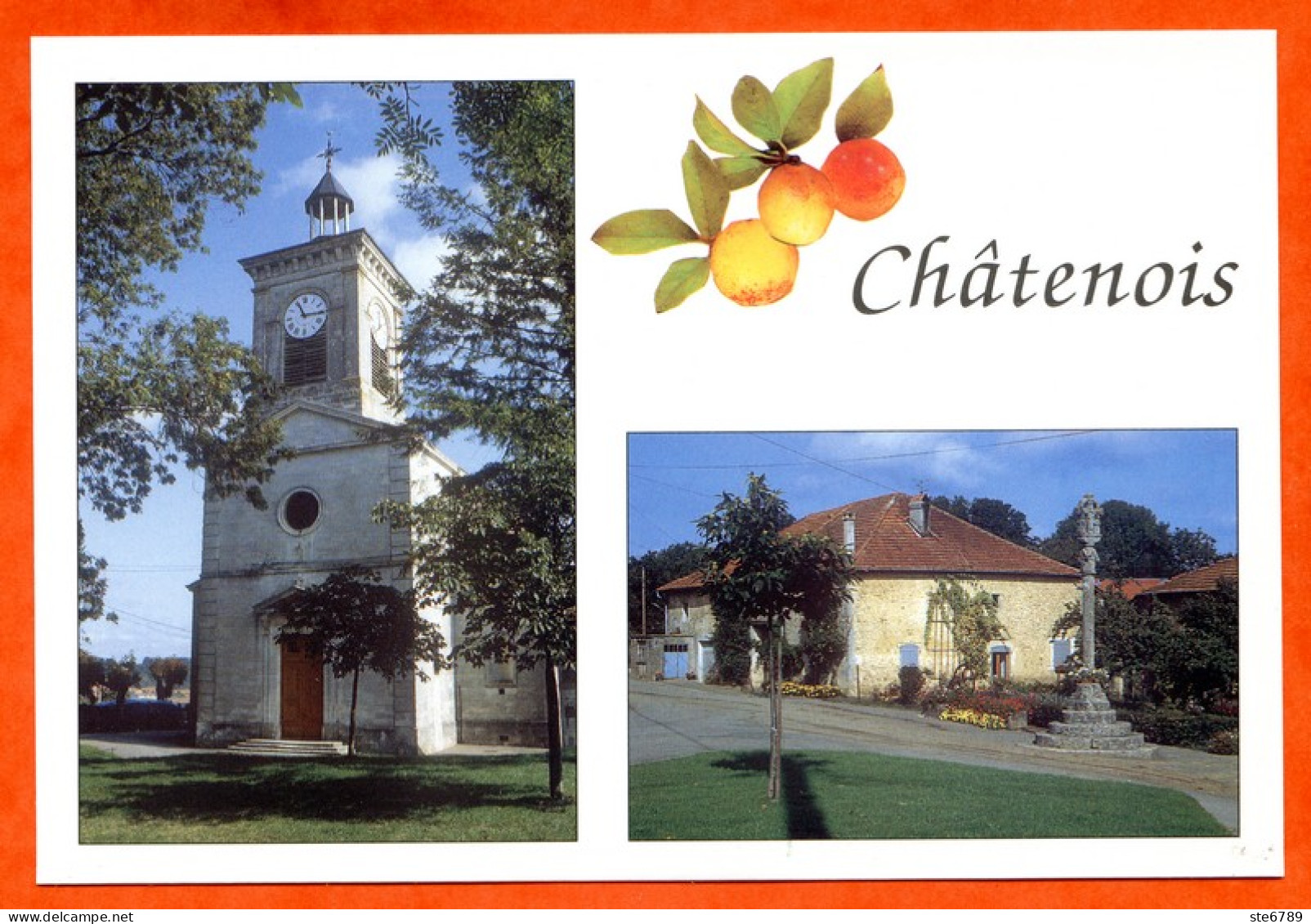 88 CHATENOIS  Multivues Eglise St Pierre Le Haut Bourg Carte Vierge TBE - Chatenois