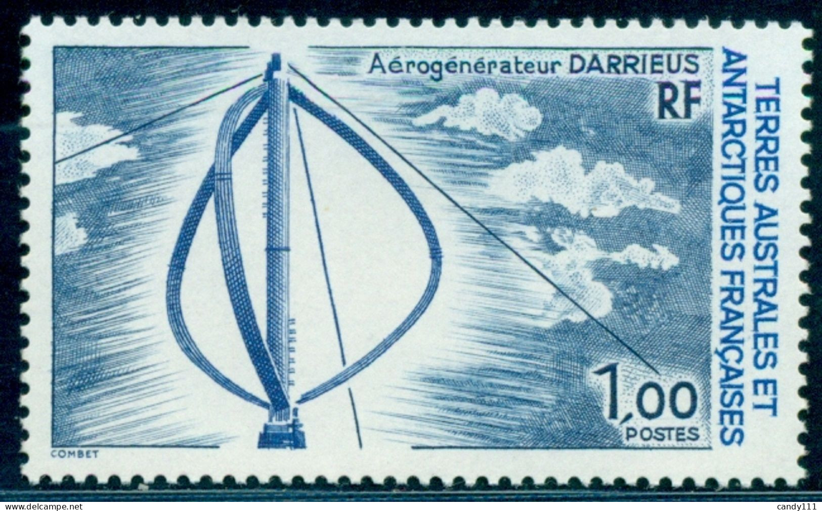 1988 DARRIEUS Wind Turbine,windmill,French Antarctic TAAF,Mi.232,MNH - Klimaat & Meteorologie