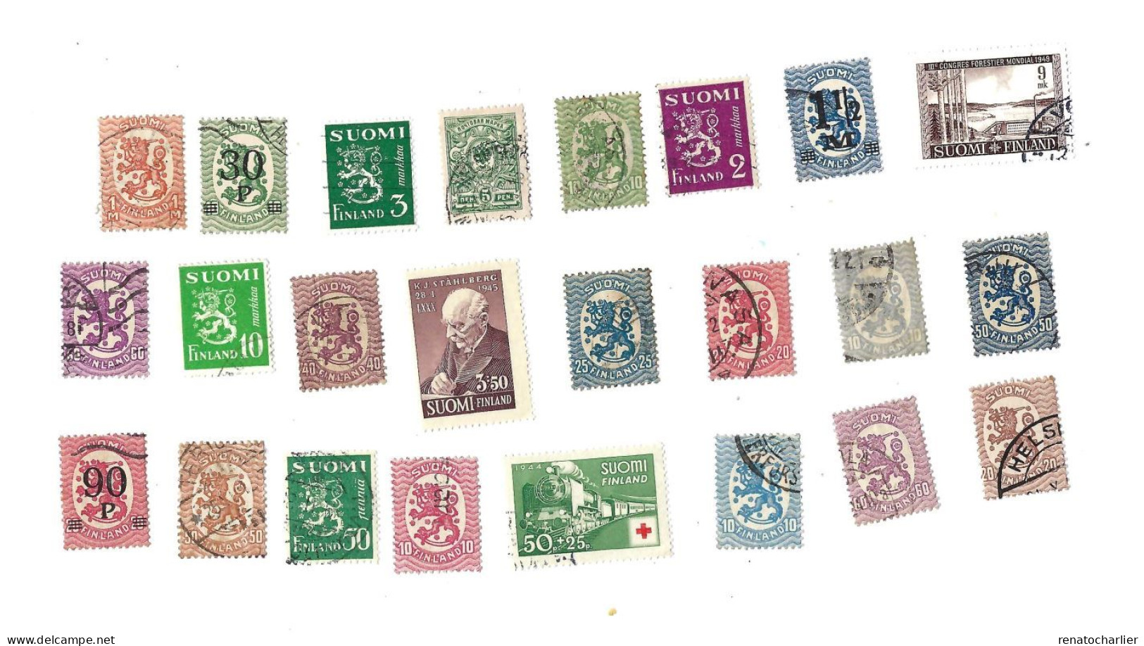 Collection De 42 Timbres Oblitérés. - Collections