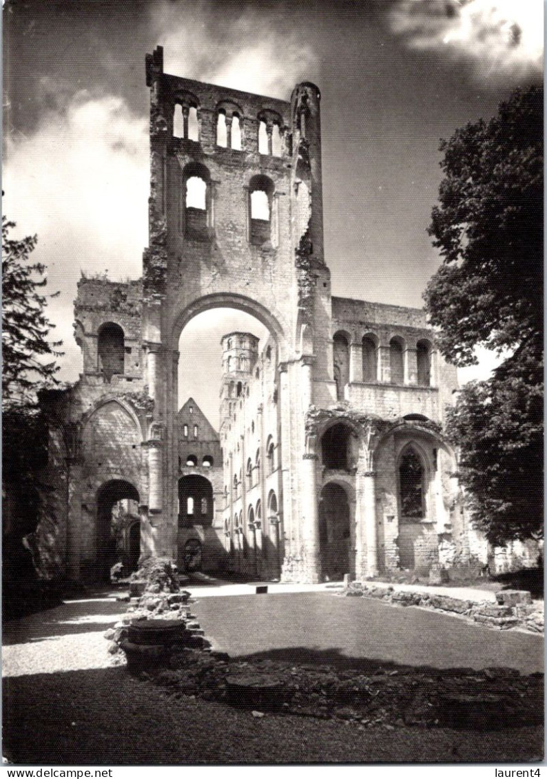 26-11-2023 (3 V 29) France - Abbaye De Jumièges (ruines)  B/w - Kirchen U. Kathedralen