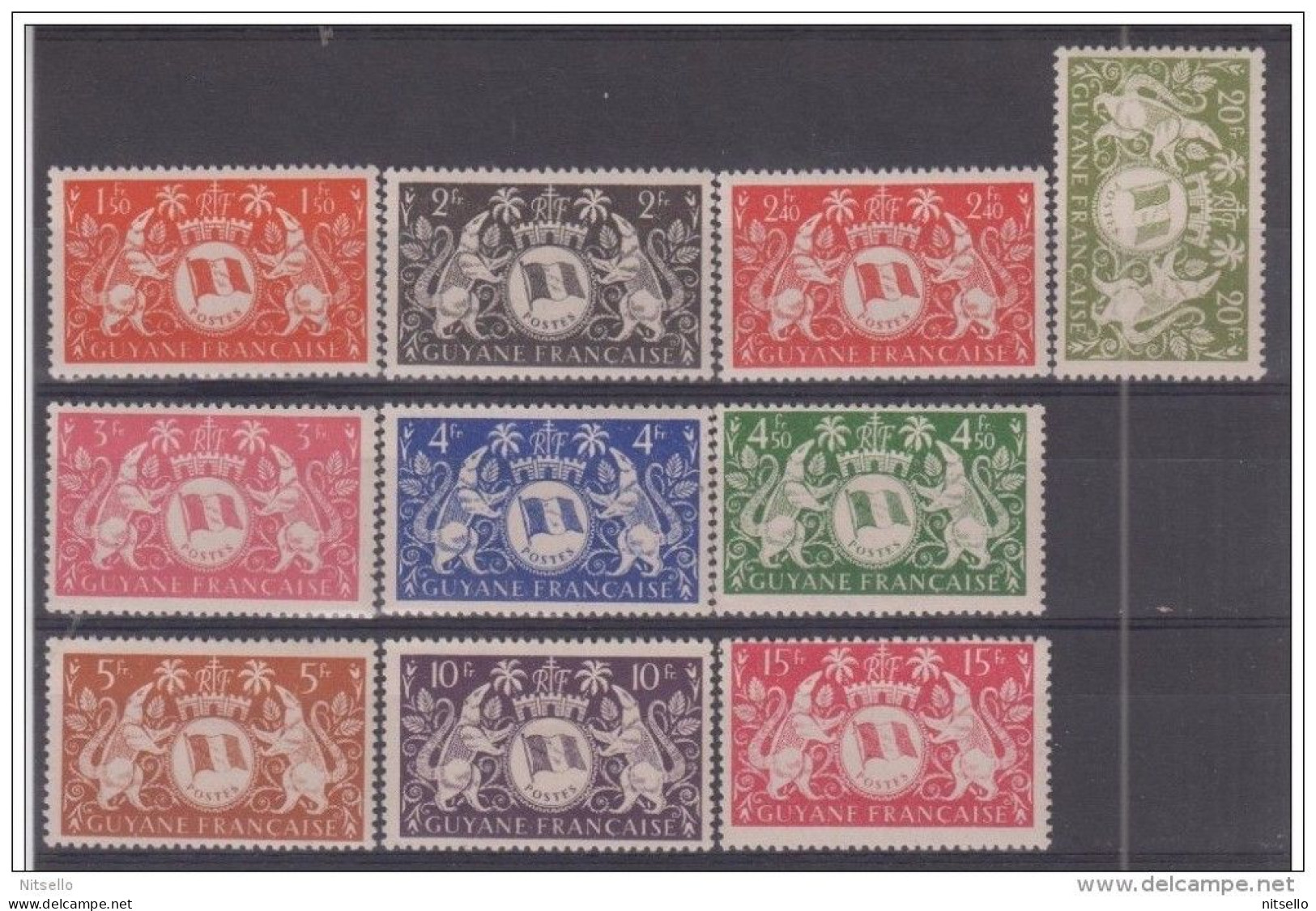 LOTE 1814   ///   (C190)   GUAYANA    YVERT Nº:  182/200** MNH  // CATALOG/COTE: 14,75€ - Unused Stamps