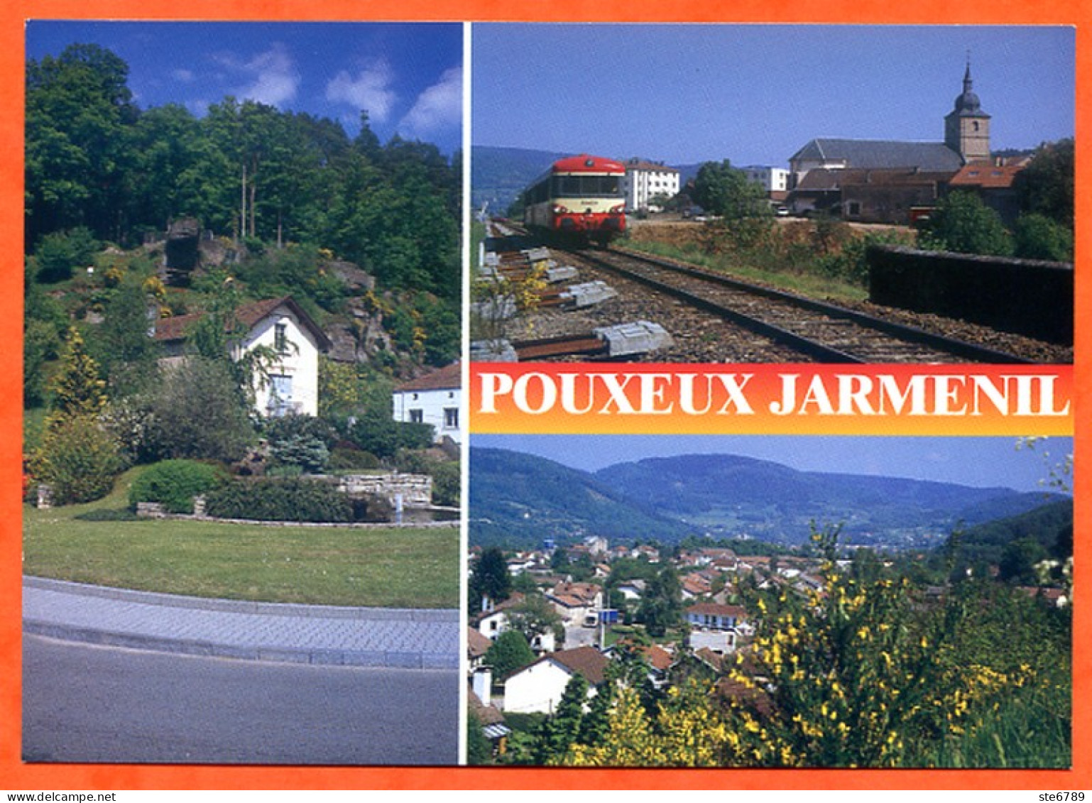 88 POUXEUX JARMENIL Multivues Roche Train Micheline Vue Generale Carte Vierge TBE - Pouxeux Eloyes