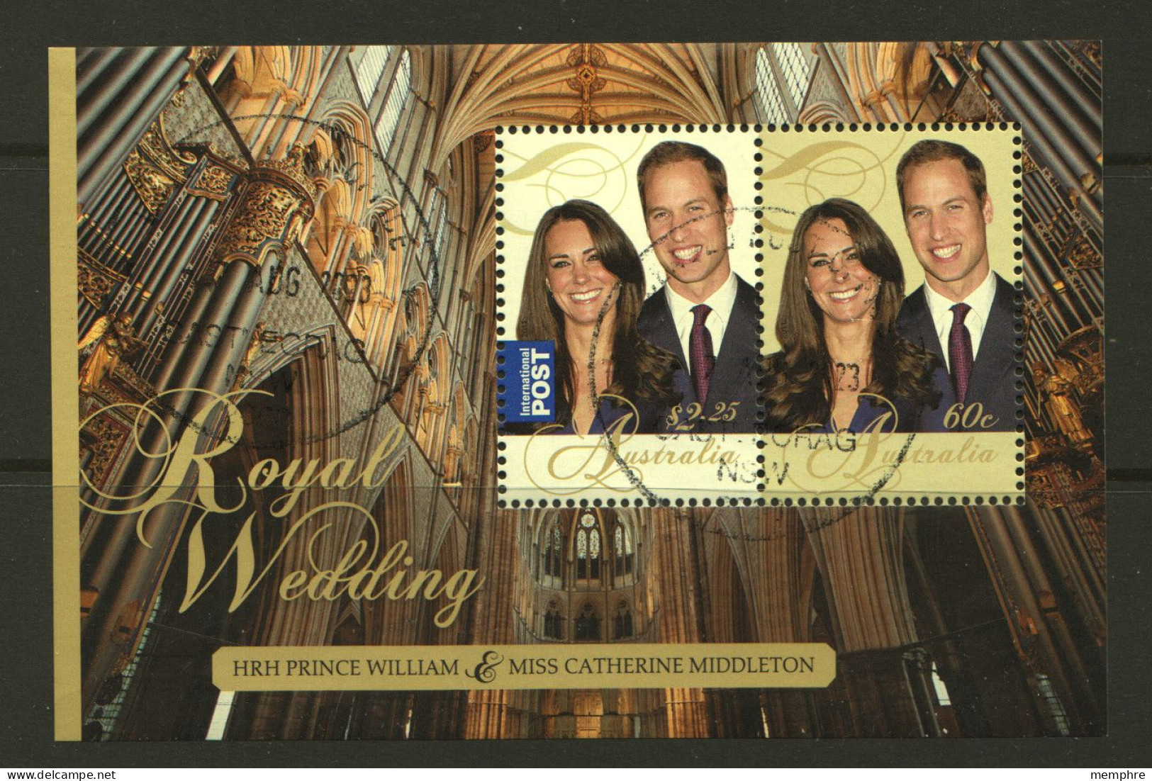 2011  Prince William & Cath. Middleton Mariage  Souvenir Sheet  Sc 3448a - Gebraucht