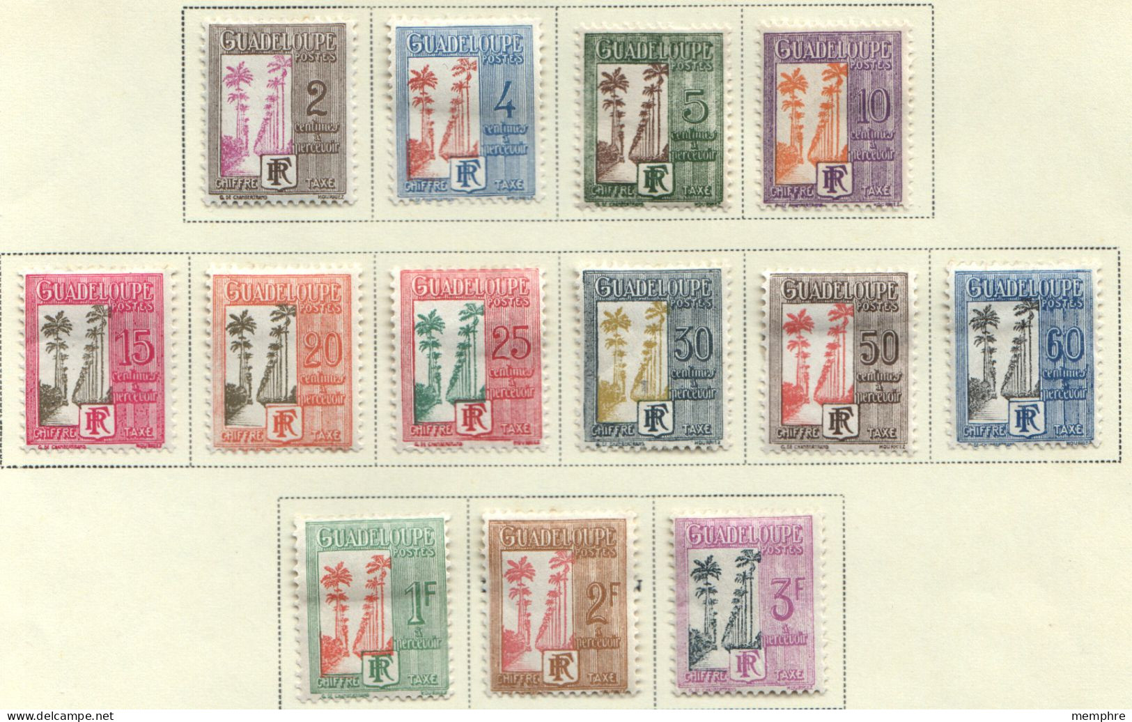 1926  Allée Dumanoir  Série Complète Yv  T25-37 * - Timbres-taxe