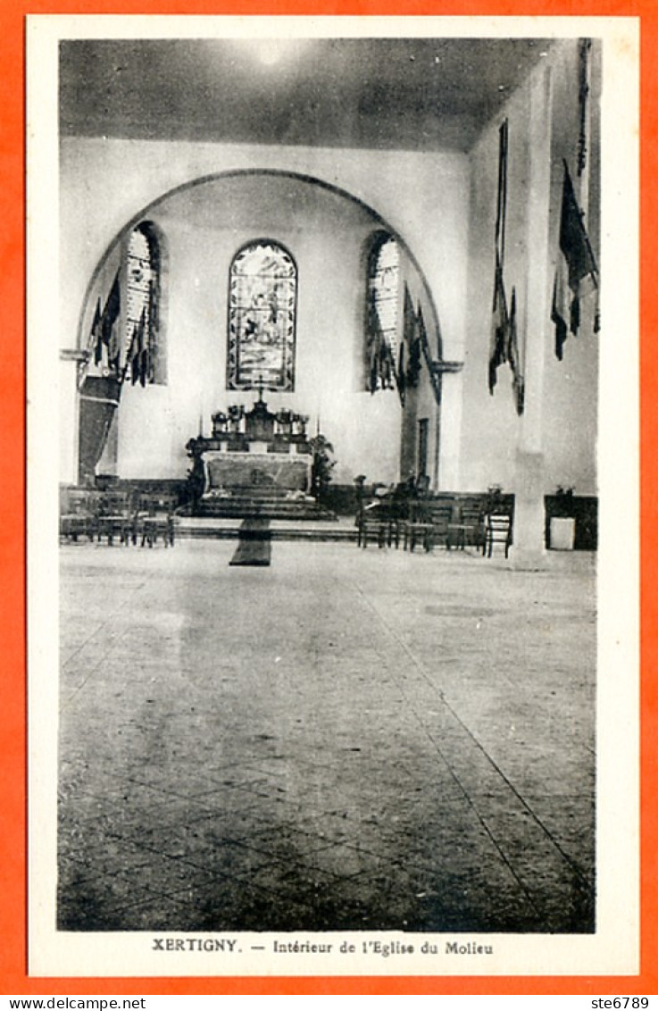 88 XERTIGNY Intérieur De L'Eglise Du Molieu Carte Vierge TBE - Xertigny
