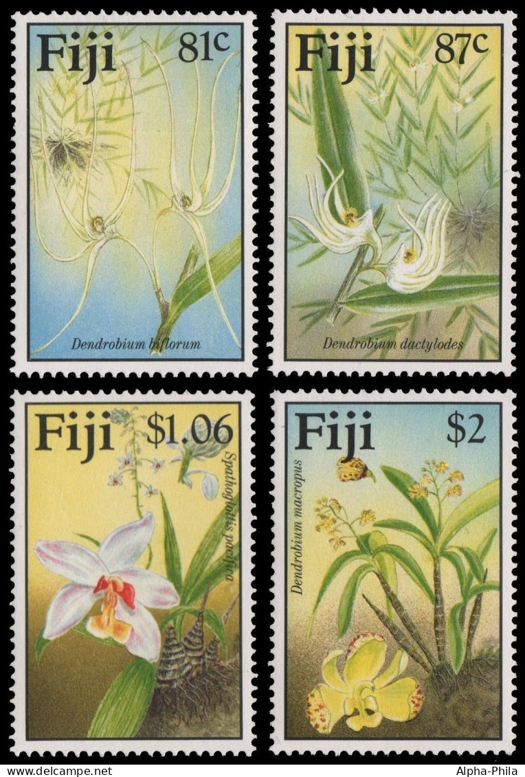 Fidschi 1997 - Mi-Nr. 800-803 ** - MNH - Orchideen / Orchids - Fiji (...-1970)