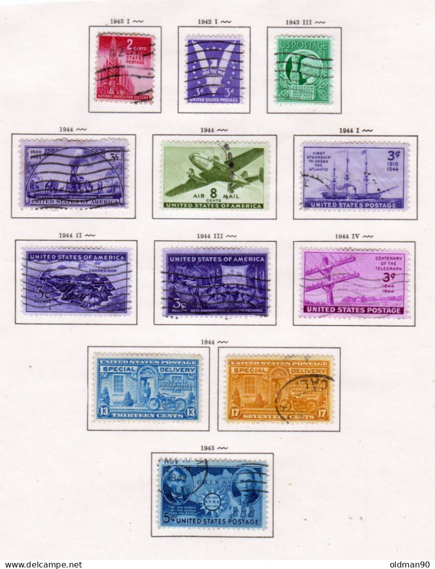 DB-142- U.S.A.- Emissione Del  1940-1944 (o) Used - Qualità A Vostro Giudizio. - Used Stamps