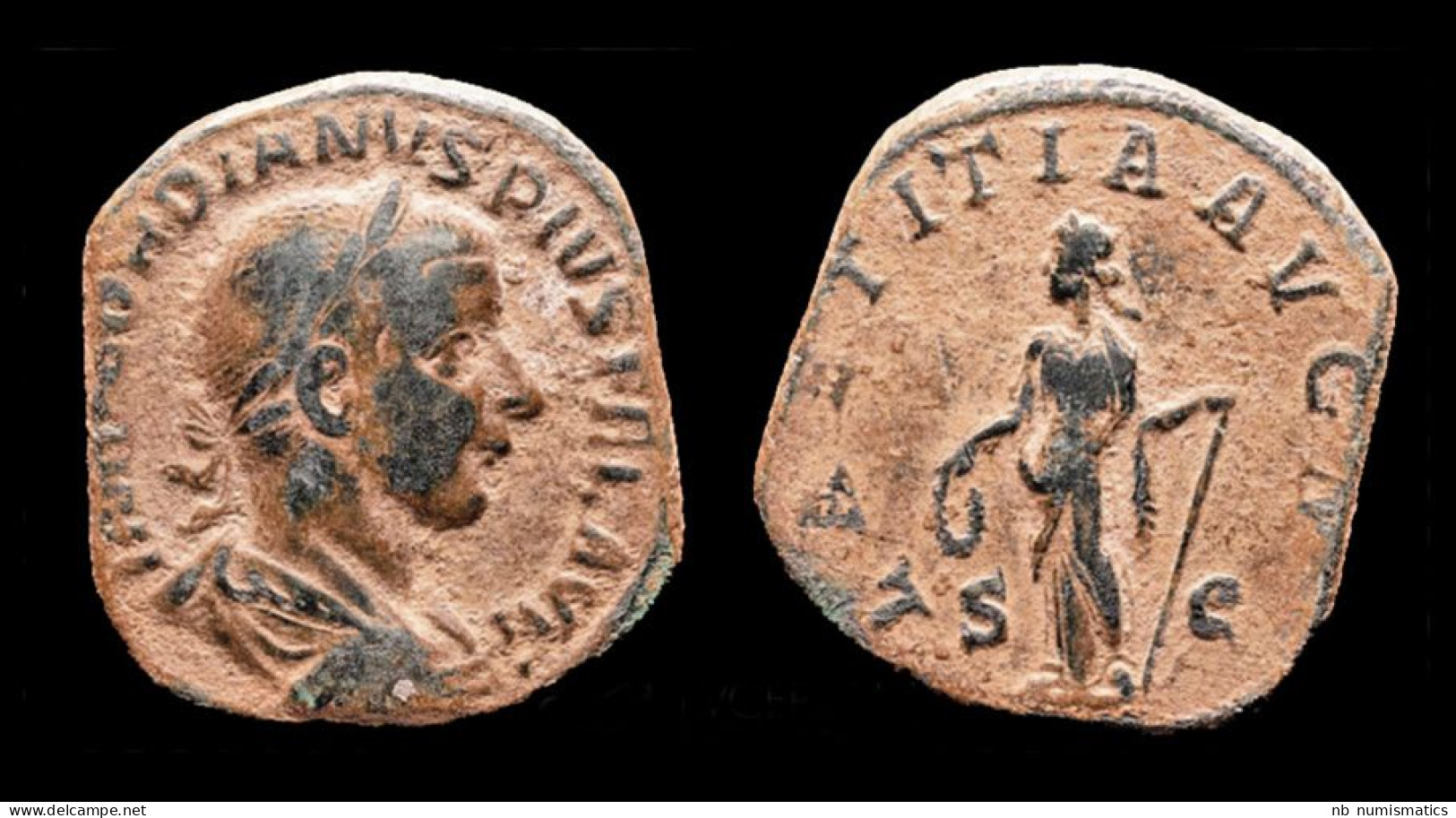 Gordian III AE Sestertius Laetitia Standing Left - The Julio-Claudians (27 BC To 69 AD)